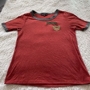 Attitude Not ringer t shirt orange